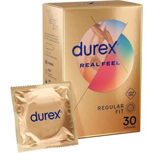Durex Real Feel Condoms, Regular Fit, 30s, Latex Free, Extra Silicone Lube, Eas Durex Real Feel Condoms, Regular Fit, 30s, Latex Free, Extra Silicone Lube, Eas