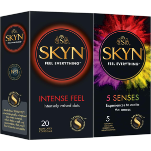 Does Not Apply Intense Feel Condoms - 20 Pack & 5 Senses - 5 Pack / Feel Latex Free Condoms For Does Not Apply Intense Feel Condoms - 20 Pack & 5 Senses - 5 Pack / Feel Latex Free Condoms For