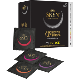 Does Not Apply Unknown Pleasure Condoms Pack Of 42 & 5 Senses Pack Of 5 / Feel Latex Free Condo Does Not Apply Unknown Pleasure Condoms Pack Of 42 & 5 Senses Pack Of 5 / Feel Latex Free Condo