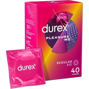 Durex Pleasure Me Condoms, Regular Fit, 40s, Easy On Shape, Dotted And Ribbed, Durex Pleasure Me Condoms, Regular Fit, 40s, Easy On Shape, Dotted And Ribbed,