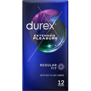 Reckitt Benckiser Extended Pleasure Condoms, Clear, Pack Of 12 Reckitt Benckiser Extended Pleasure Condoms, Clear, Pack Of 12