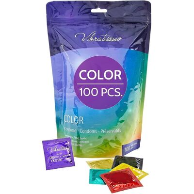 vibratissimo Vibratissimo Colour Condoms 100-Pack I Feel-Real & Extra Lubricated I Kondoms F vibratissimo Vibratissimo Colour Condoms 100-Pack I Feel-Real & Extra Lubricated I Kondoms F