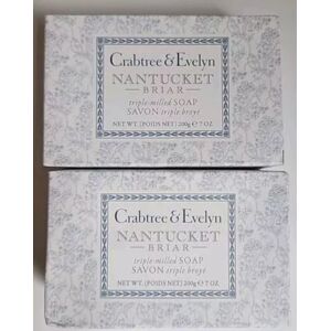 Crabtree & Evelyn Nantucket Briar Triple Milled Bar Soap 400g 2 X 200g Luxury Crabtree & Evelyn Nantucket Briar Triple Milled Bar Soap 400g 2 X 200g Luxury