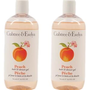 Crabtree & Evelyn Peach Bath & Shower Gel 500ml Pack Of 2 Crabtree & Evelyn Peach Bath & Shower Gel 500ml Pack Of 2