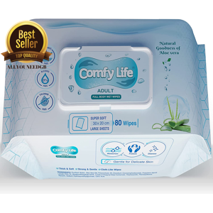 Comfylife Full Body Cleansing Wet Adults Bed Bath Intimate 80/320 Wipes, Fast Delivery Comfylife Full Body Cleansing Wet Adults Bed Bath Intimate 80/320 Wipes, Fast Delivery