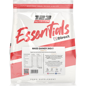123 Nutrition Mass Weight Gainer Protein Powder Supplement Vanilla 3kg Essentials Direct 123 Nutrition Mass Weight Gainer Protein Powder Supplement Vanilla 3kg Essentials Direct