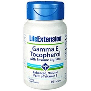 Gamma E Tocopherol, With Sesame Lignans, 60 Softgels - Life Extension Gamma E Tocopherol, With Sesame Lignans, 60 Softgels - Life Extension