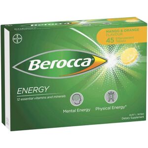 Berocca Energy Effervescent Tablets – Mango & Orange Flavour – 45 Pack Berocca Energy Effervescent Tablets – Mango & Orange Flavour – 45 Pack
