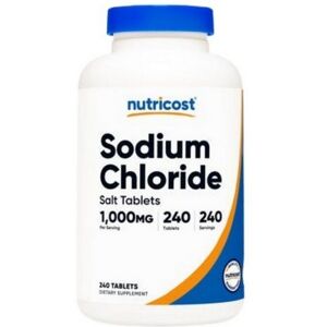 Sodium Chloride Tablets 240 Count 1000 Mg By Nutricost Sodium Chloride Tablets 240 Count 1000 Mg By Nutricost