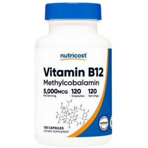 Nutricost Vitamin B12 Methylcobalamin Capsules - 120 Count - 5000 mcg Nutricost Vitamin B12 Methylcobalamin Capsules - 120 Count - 5000 mcg