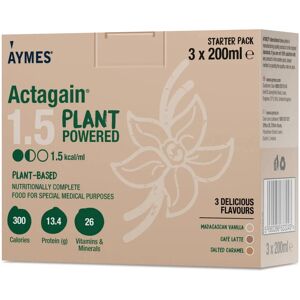Aymes Actagain 1.5 Plant Powered Nutritional Drink Starter Pack 3 X 200ml X 6 Pa Aymes Actagain 1.5 Plant Powered Nutritional Drink Starter Pack 3 X 200ml X 6 Pa