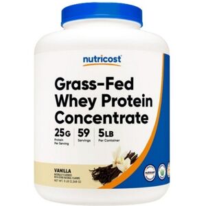 Nutricost Grass-Fed Whey Protein Isolate Powder Vanilla - Whey Protein Powder Nutricost Grass-Fed Whey Protein Isolate Powder Vanilla - Whey Protein Powder