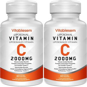 Vitablesem Liposomal Vitamin C Capsules 2000mg (2 Pack) - High Strength Gluten Free & Asco Vitablesem Liposomal Vitamin C Capsules 2000mg (2 Pack) - High Strength Gluten Free & Asco