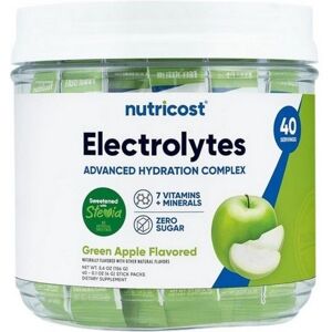 Nutricost Electrolytes Hydration Complex Stickpacks Green Apple 4 Nutricost Electrolytes Hydration Complex Stickpacks Green Apple 4