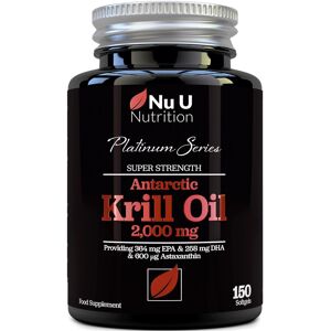 Nu U Nutrition Antarctic Krill Oil Super Strength 2000mg - 150 Softgels Capsules Made In The Uk Nu U Nutrition Antarctic Krill Oil Super Strength 2000mg - 150 Softgels Capsules Made In The Uk