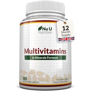Nu U Nutrition Multivitamin Tablets For Men & Women - 365 Tablets - 1 Year Supply - 25 A-Z Mul Nu U Nutrition Multivitamin Tablets For Men & Women - 365 Tablets - 1 Year Supply - 25 A-Z Mul