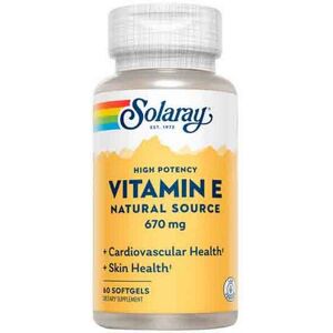 Solaray Vitamin E - High Potency, 670 mg - Dietary Supplement Solaray Vitamin E - High Potency, 670 mg - Dietary Supplement