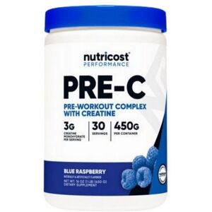 Nutricost Pre With Creatine Blue Raspberry 30 Serving Nutricost Pre With Creatine Blue Raspberry 30 Serving