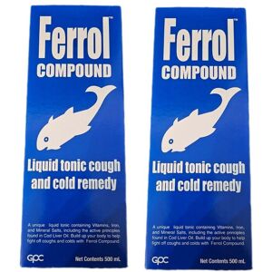 2x Ferrol Compound Liquid Tonic Cough And Cold Remedy 500ml 2x Ferrol Compound Liquid Tonic Cough And Cold Remedy 500ml