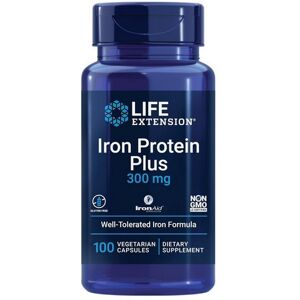 Life Extension Iron Protein Plus - Dietary Supplements - 300mg - 100 Veggie Capsules Life Extension Iron Protein Plus - Dietary Supplements - 300mg - 100 Veggie Capsules