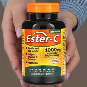 American Health, Ester-C With Citrus Bioflavonoids, 1,000 Mg, 90 Vegetarian Tabl American Health, Ester-C With Citrus Bioflavonoids, 1,000 Mg, 90 Vegetarian Tabl
