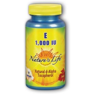Vitamin E D-Alpha & Mixed Tocopherols 1000 Iu 50 Softgels By Nature'S Life Vitamin E D-Alpha & Mixed Tocopherols 1000 Iu 50 Softgels By Nature'S Life