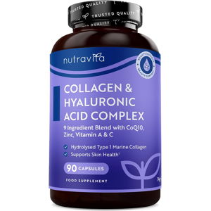 Nutravita Collagen Supplements For Women With Hyaluronic Acid And Marine Collagen, Enhance Nutravita Collagen Supplements For Women With Hyaluronic Acid And Marine Collagen, Enhance