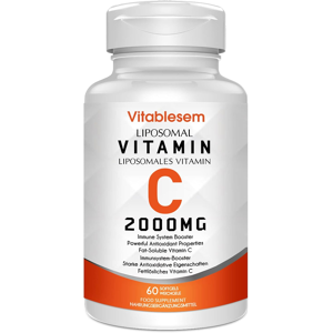 Vitablesem Liposomal Vitamin C Capsules 2000mg - High Strength Gluten Free & Ascorbic Acid Vitablesem Liposomal Vitamin C Capsules 2000mg - High Strength Gluten Free & Ascorbic Acid