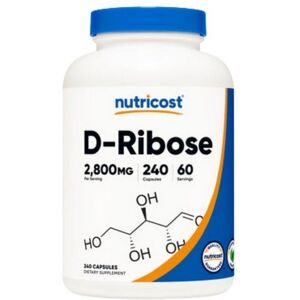 D-Ribose Capsules 240 Count 2800 Mg By Nutricost D-Ribose Capsules 240 Count 2800 Mg By Nutricost