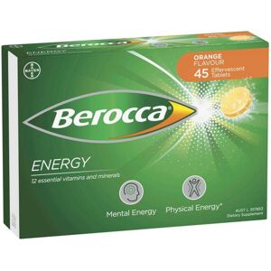 Berocca Energy Effervescent Tablets – Orange Flavour – 45 Pack Berocca Energy Effervescent Tablets – Orange Flavour – 45 Pack