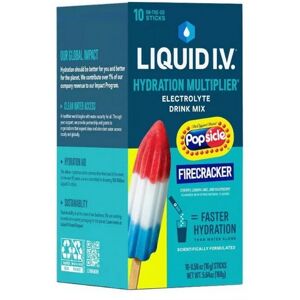 Liquid I.V Popsicle Firecracker Hydration Multiplier 10 Count Liquid I.V Popsicle Firecracker Hydration Multiplier 10 Count