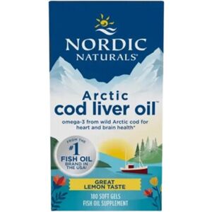 Nordic Naturals Arctic Cod Liver Oil - Lemon - 750mg - 180 softgels Nordic Naturals Arctic Cod Liver Oil - Lemon - 750mg - 180 softgels