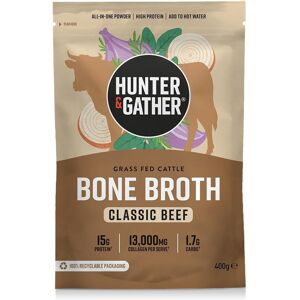 Hunter & Gather Beef Bone Broth Powder 15g Protein Grass Fed European Beef Hunter & Gather Beef Bone Broth Powder 15g Protein Grass Fed European Beef
