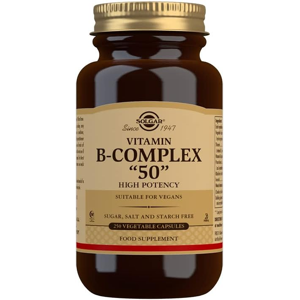 Solgar Vitamin B-Complex 50'' Vegetable Capsules - Pack Of 250 - High Potency - Solgar Vitamin B-Complex 50'' Vegetable Capsules - Pack Of 250 - High Potency -