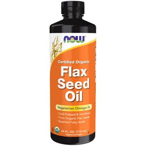 Now Foods Organic Flax Seed Oil - Cold Pressed, Vegan, 24 fl oz Now Foods Organic Flax Seed Oil - Cold Pressed, Vegan, 24 fl oz