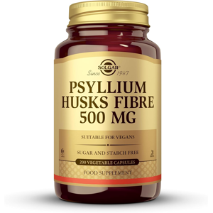 Solgar Psyllium Husks Fibre 500 Mg Vegetable Capsules - Pack Of 200 - High In So Solgar Psyllium Husks Fibre 500 Mg Vegetable Capsules - Pack Of 200 - High In So