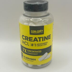 Con-Cret Creatine Hcl Muscle Cognitive Cellular Energy 72 Caps Exp 05/28 Con-Cret Creatine Hcl Muscle Cognitive Cellular Energy 72 Caps Exp 05/28