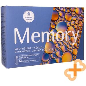 Gamtos Namai Memory Liquid Food Supplement - Zinc Iron - 14 Bottles Gamtos Namai Memory Liquid Food Supplement - Zinc Iron - 14 Bottles