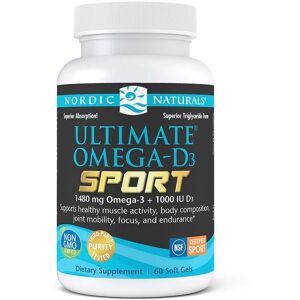 Nordic Naturals Ultimate Omega-D3 Sport - 1480mg Lemon - 60 Softgels Nordic Naturals Ultimate Omega-D3 Sport - 1480mg Lemon - 60 Softgels