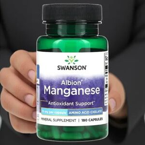 Swanson Albion Manganese Chelate 10 mg - 180 Capsules Swanson Albion Manganese Chelate 10 mg - 180 Capsules