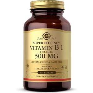 Solgar Vitamin B1 (Thiamin) 500 Mg Tablets - Pack Of 100 - Supports Energy Metab Solgar Vitamin B1 (Thiamin) 500 Mg Tablets - Pack Of 100 - Supports Energy Metab