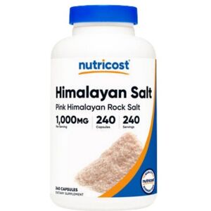 Himalayan Salt Capsules 240 Count 1000 Mg By Nutricost Himalayan Salt Capsules 240 Count 1000 Mg By Nutricost