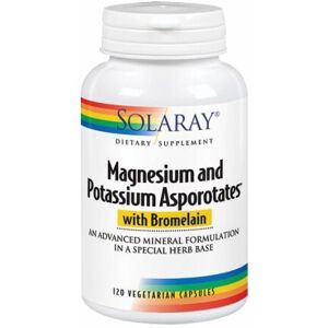 Solaray Magnesium and Potassium Asporotates with Bromelain - Supports Electrolyte, Muscle, Heart & Cell Health Solaray Magnesium and Potassium Asporotates with Bromelain - Supports Electrolyte, Muscle, Heart & Cell Health