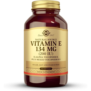 Solgar Vitamin E 134 Mg (200 Iu) Softgels - Pack Of 250 - Helps Combat Oxidative Solgar Vitamin E 134 Mg (200 Iu) Softgels - Pack Of 250 - Helps Combat Oxidative