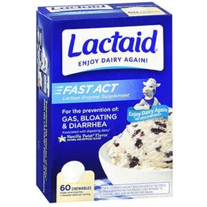 Lactaid Fast Act Lactose Intolerance Relief Tablets – Vanilla Twist Flavour – 60 Lactaid Fast Act Lactose Intolerance Relief Tablets – Vanilla Twist Flavour – 60