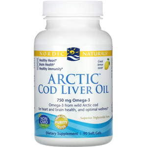 Nordic Naturals Arctic Cod Liver Oil - 750mg Lemon - 90 softgels Nordic Naturals Arctic Cod Liver Oil - 750mg Lemon - 90 softgels