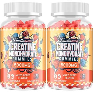Fruvitanova Creatine Monohydrate Gummies - 5000mg Per Serving, Fruit Flavor Soft Chews With Fruvitanova Creatine Monohydrate Gummies - 5000mg Per Serving, Fruit Flavor Soft Chews With