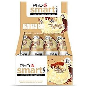 Phd Smart Bar High Protein Low Sugar Bar, White Choc Blondie, 64 G, Pack Of 12 Phd Smart Bar High Protein Low Sugar Bar, White Choc Blondie, 64 G, Pack Of 12