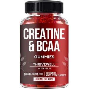 Creatine Monohydrate Gummies 5000mg With 1000mg Bcaas Vegan & Sugar Free 90 Creatine Monohydrate Gummies 5000mg With 1000mg Bcaas Vegan & Sugar Free 90