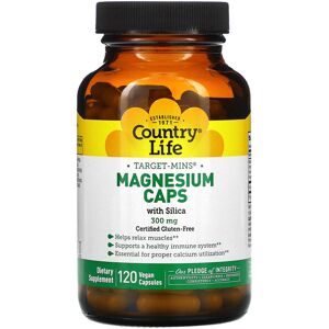 Country Life Target-Mins Magnesium Caps with Silica - Vegan Capsules Country Life Target-Mins Magnesium Caps with Silica - Vegan Capsules